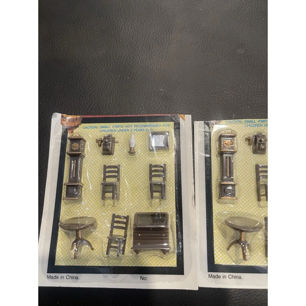 Dollhouse‎ Mini Furniture Plastic Sets Dining Room NEW Set Of 2